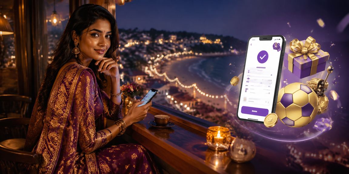 People enjoying sports betting on mobile at a beachside in India